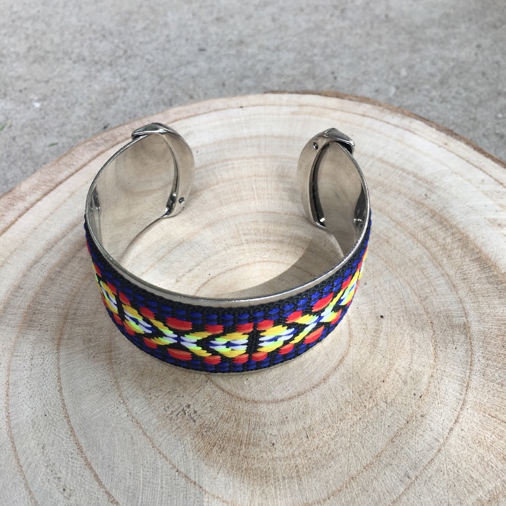Embroidered cuff bracelet